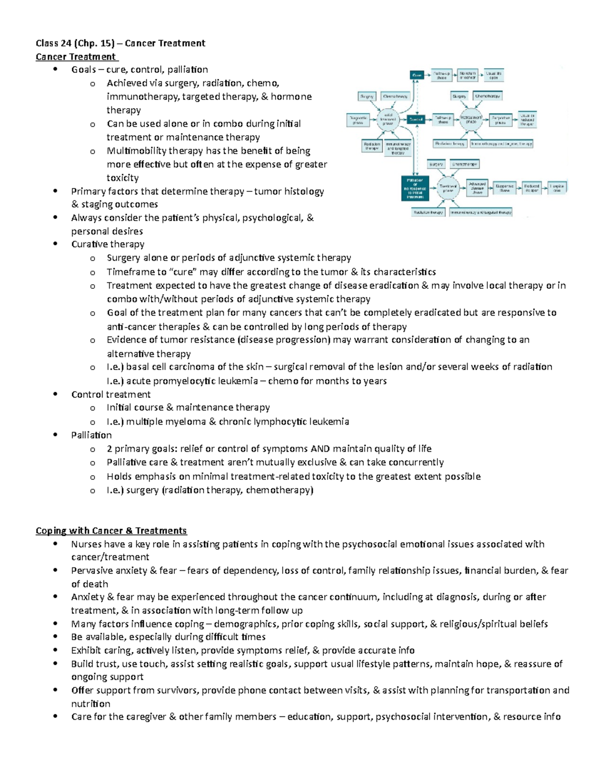 Medical-Surgical Nursing: Cancer Treatment - Cancer Treatment Goals ...
