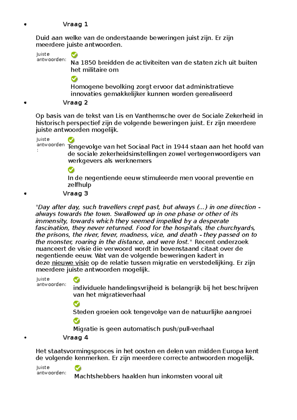 Proef/oefen Tentamen, Vragen En Antwoorden - Vraag 1 Duid Aan Welke Van ...