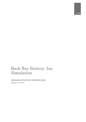 back bay battery simulation analysis