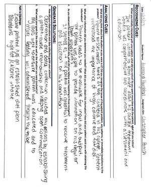 Module 5 Pre-Sim clinical judgement activity - CLINICAL JUDGMENT ...