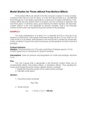Example Problems for Buckingham Pi - Example Problems for Buckingham Pi ...