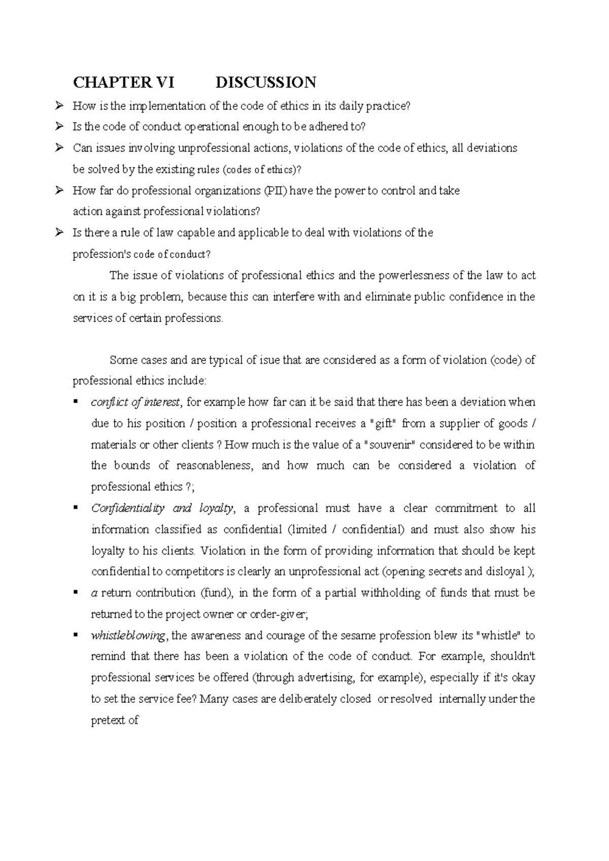 Chapter VI Discussion CHAPTER VI DISCUSSION How is the implementation