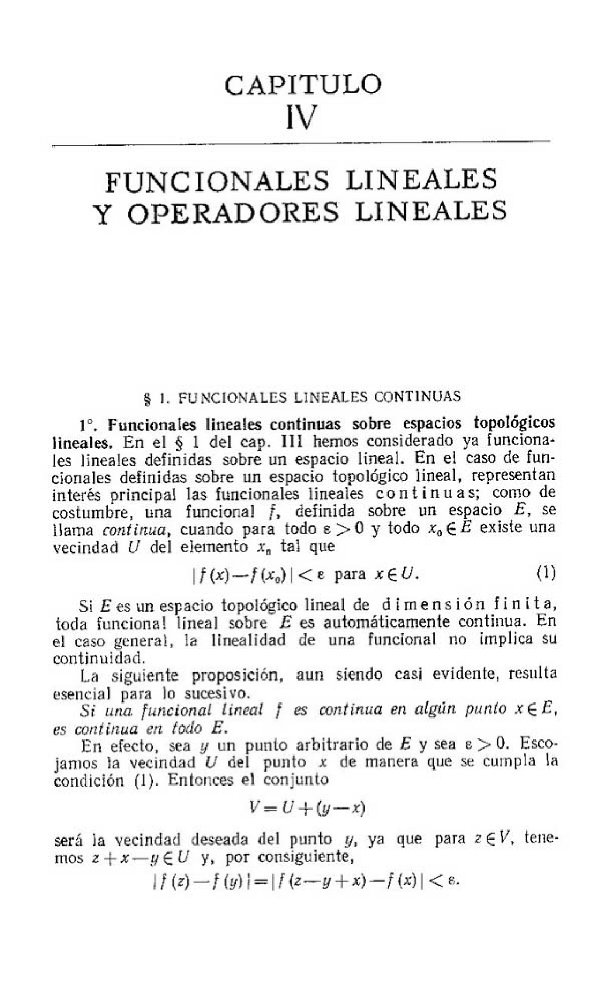 Elem De Teoria De Func Y Analisis Archivo 2 - CAPITULO 1V FUNCIONALES ...