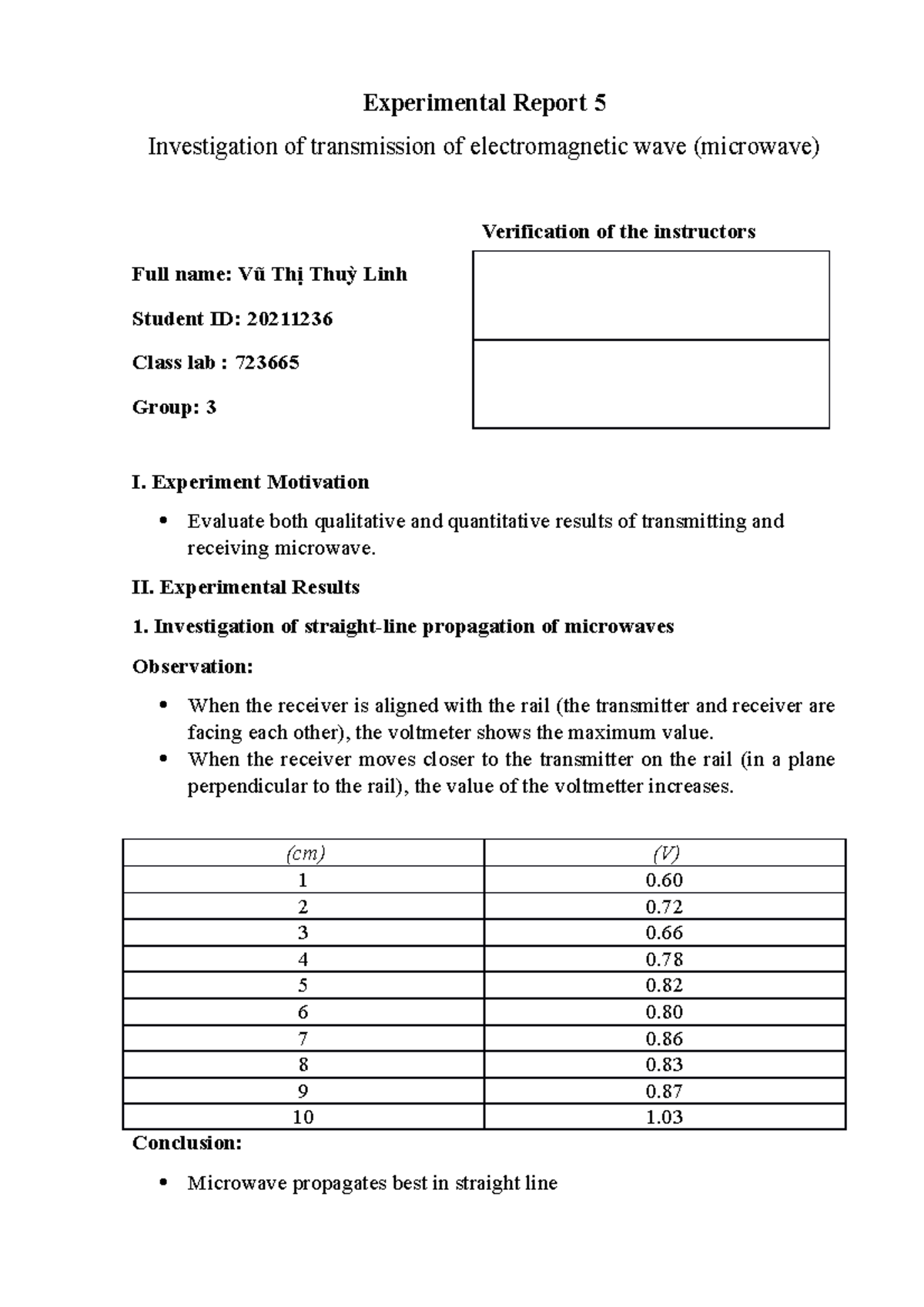 experimental report pdf