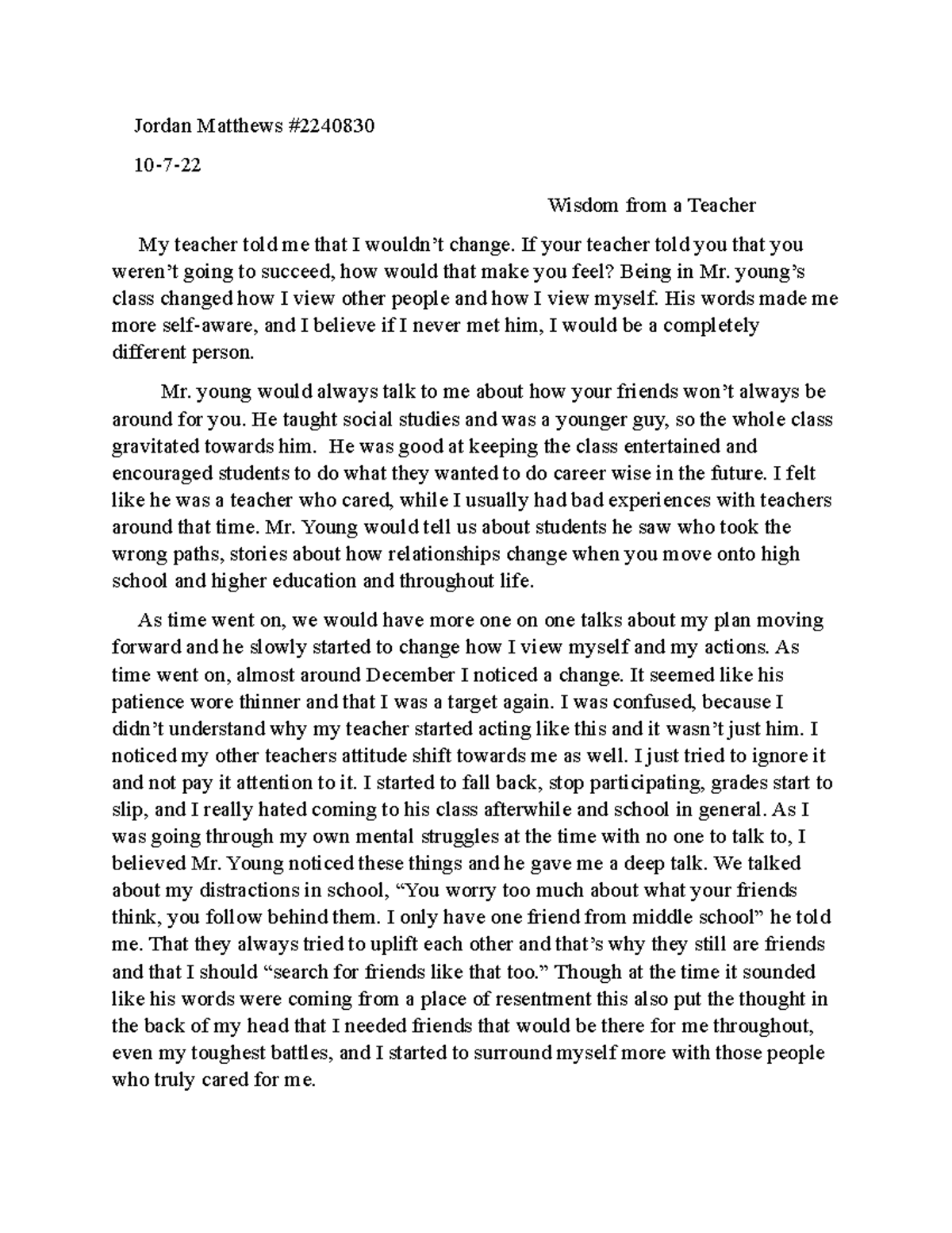 wisdom essay introduction