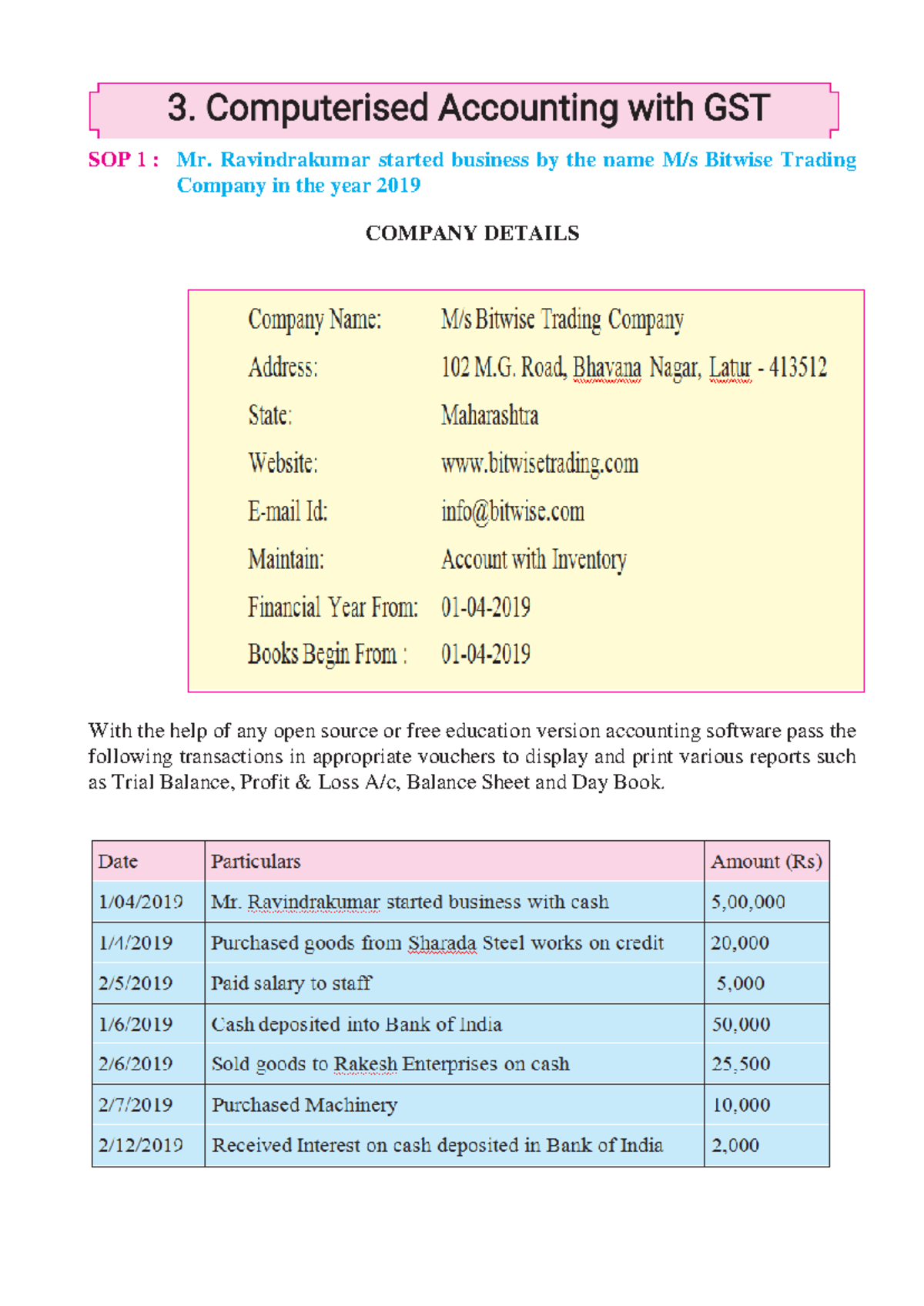 Tallysop 1steps I need this for accounting SOP 1 Mr