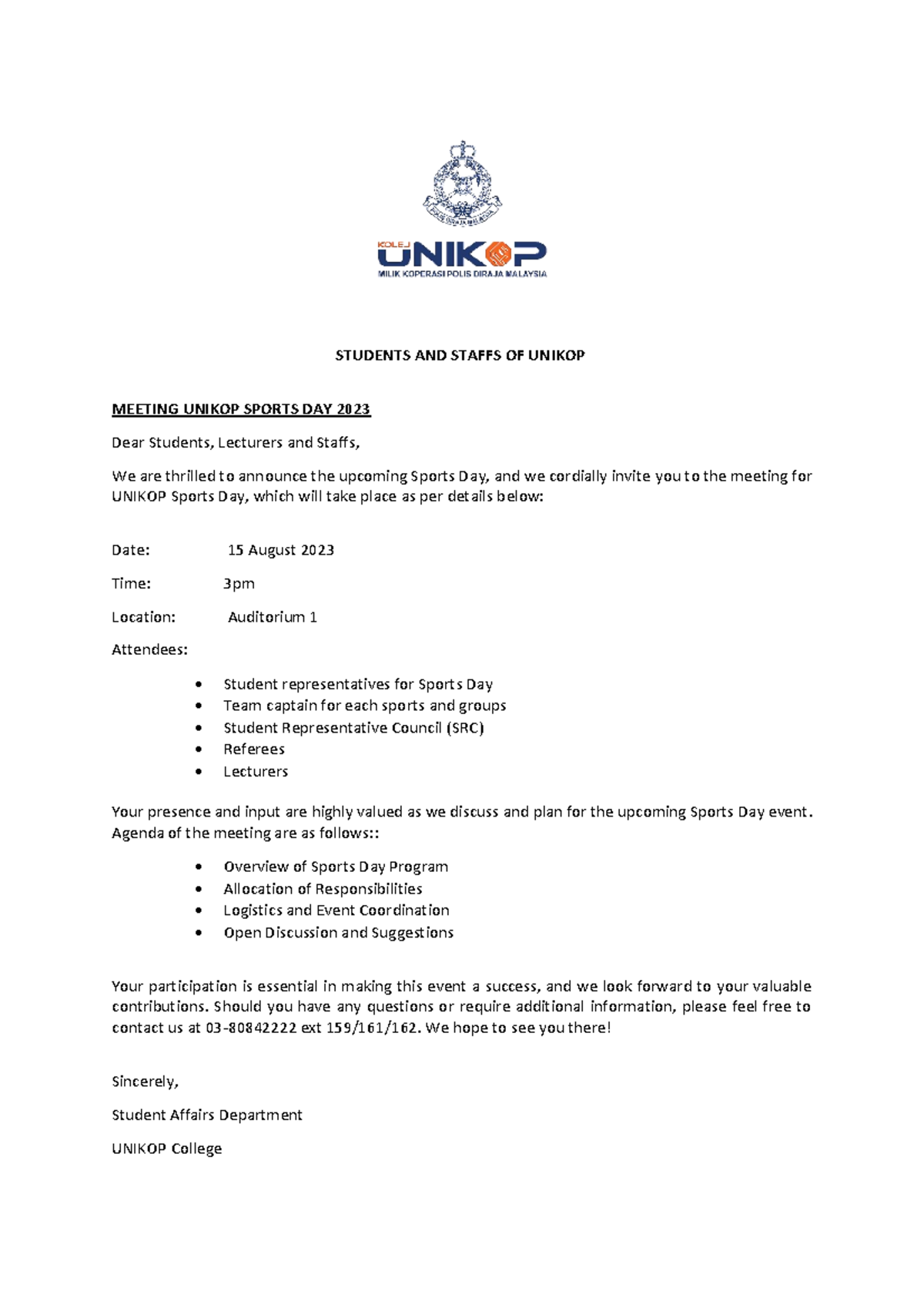 sports-day-meeting-memo-students-and-staffs-of-unikop-meeting-unikop