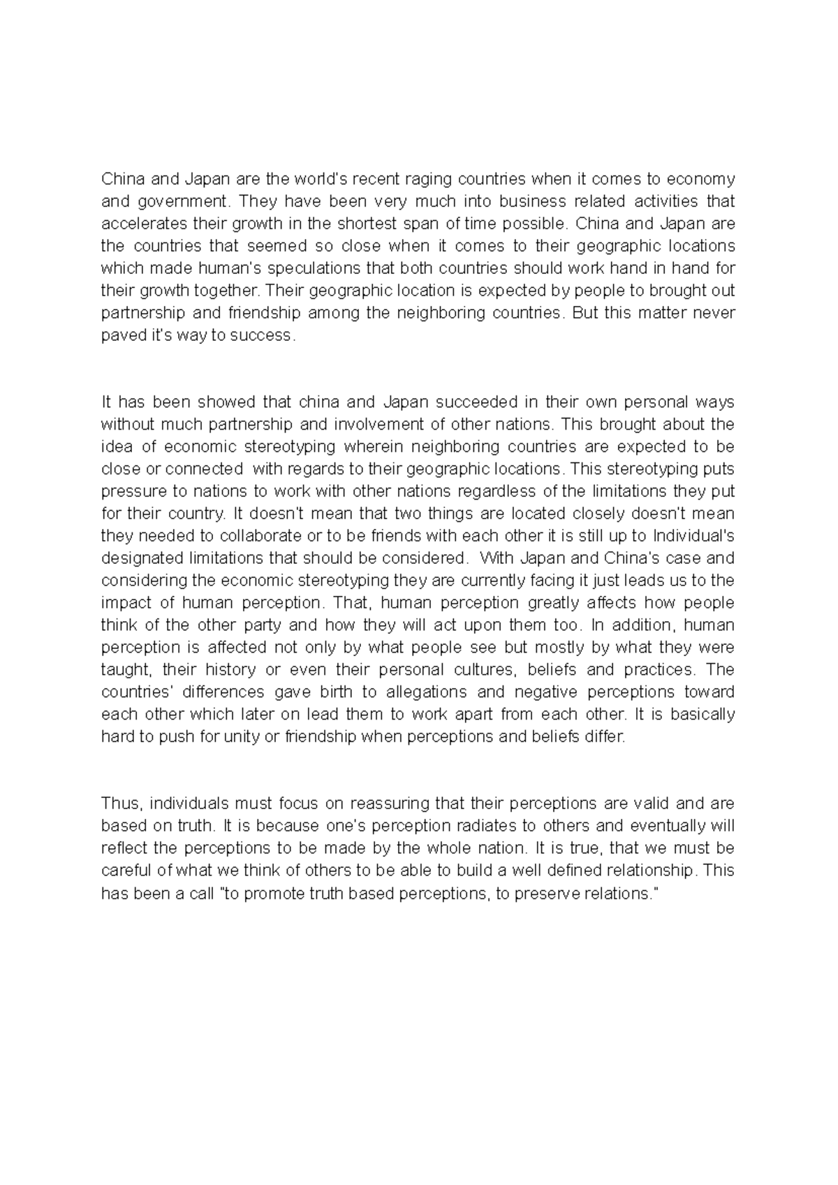 Document (21) - China and Japan are the world’s recent raging countries ...