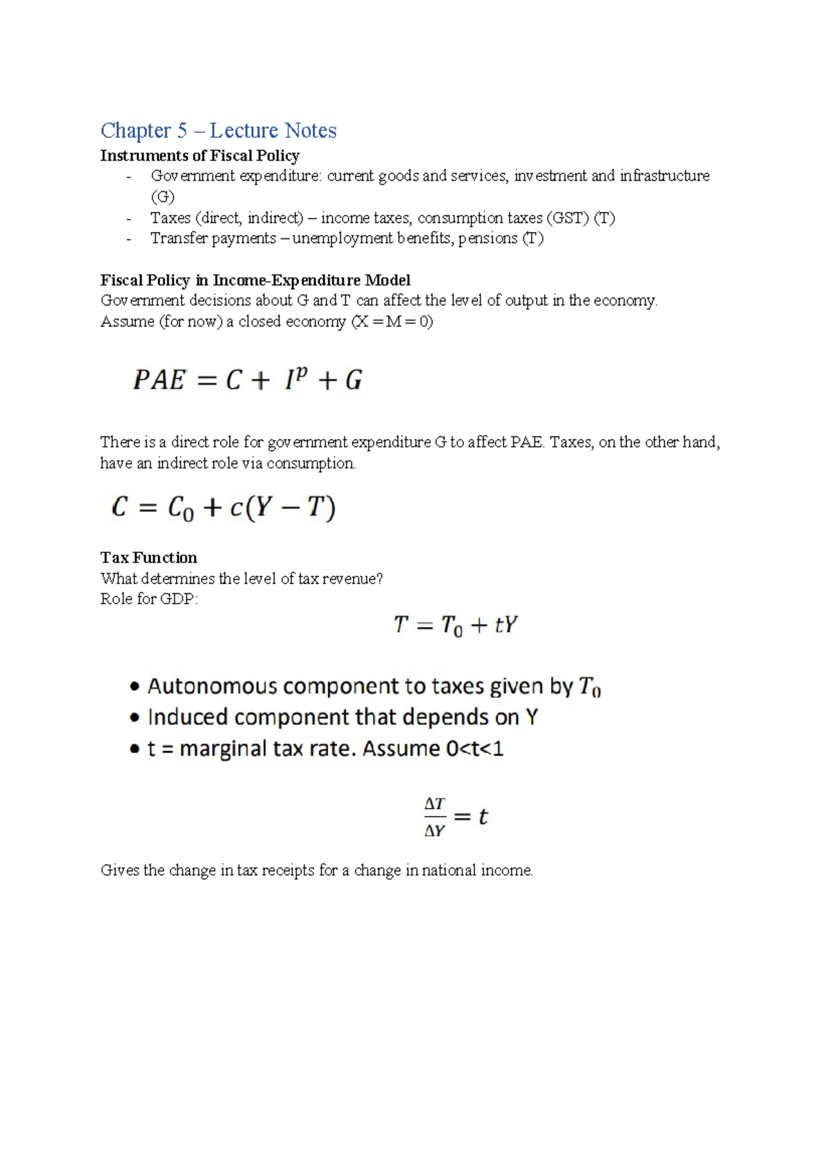 Chapter 5 Lecture Notes - Chapter 5 – Lecture Notes Instruments of ...