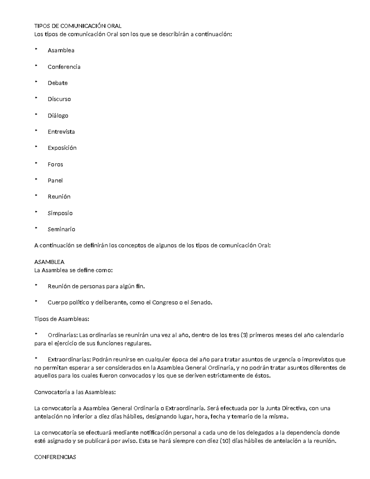 Tercero Tipos De Comunicación Oral Tipos De ComunicaciÓn Oral Los Tipos De Comunicación Oral 1477