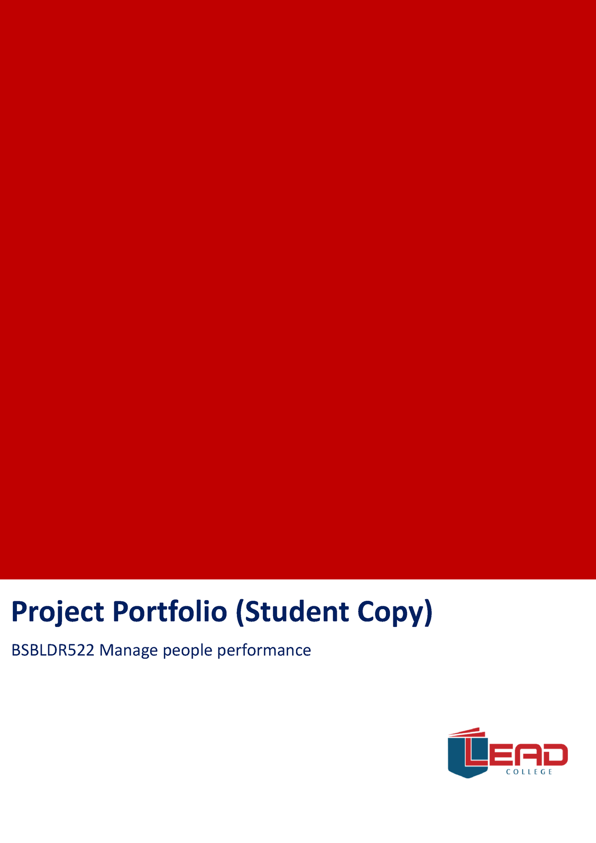 Bsbldr 522 Project Portfolio - Project Portfolio (Student Copy ...