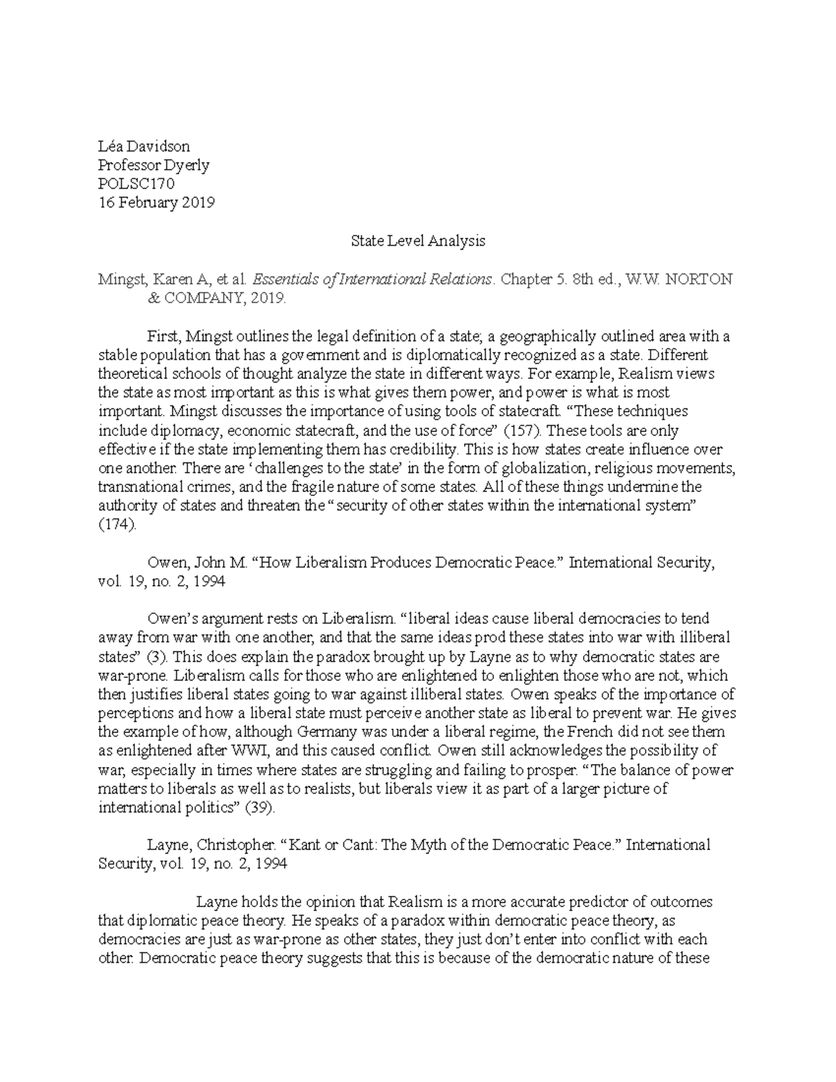 State Level Analysis Citations - Davidson Professor Dyerly POLSC170 16 ...