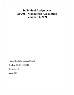 Individual Assignment AF201