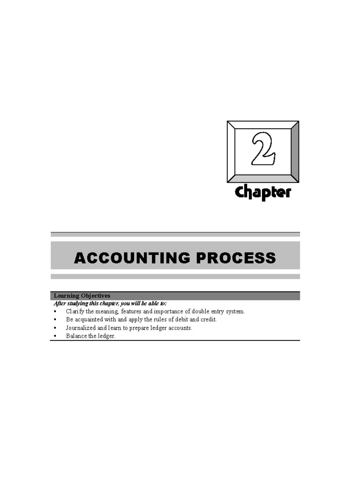 2 Accounting Process - class work - Learning Objectives d Learning ...