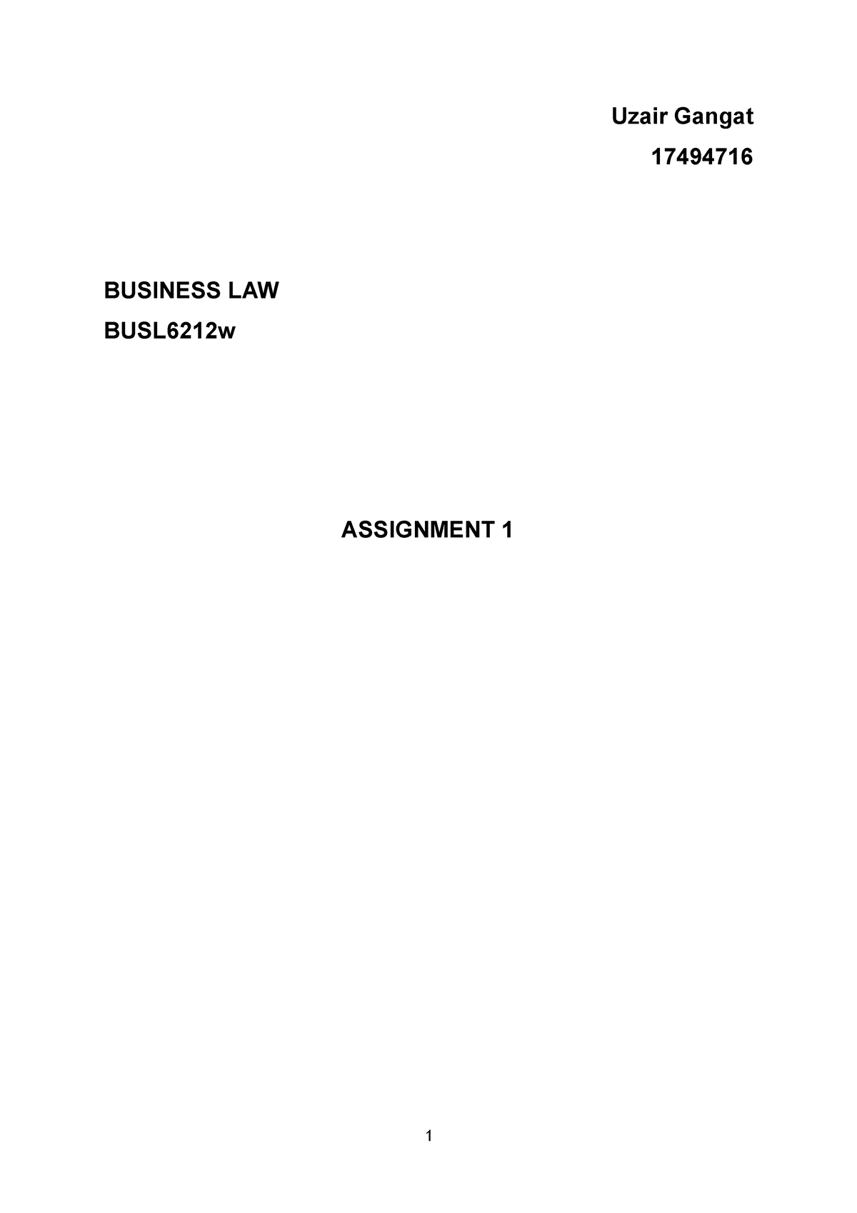 business law assignment pdf