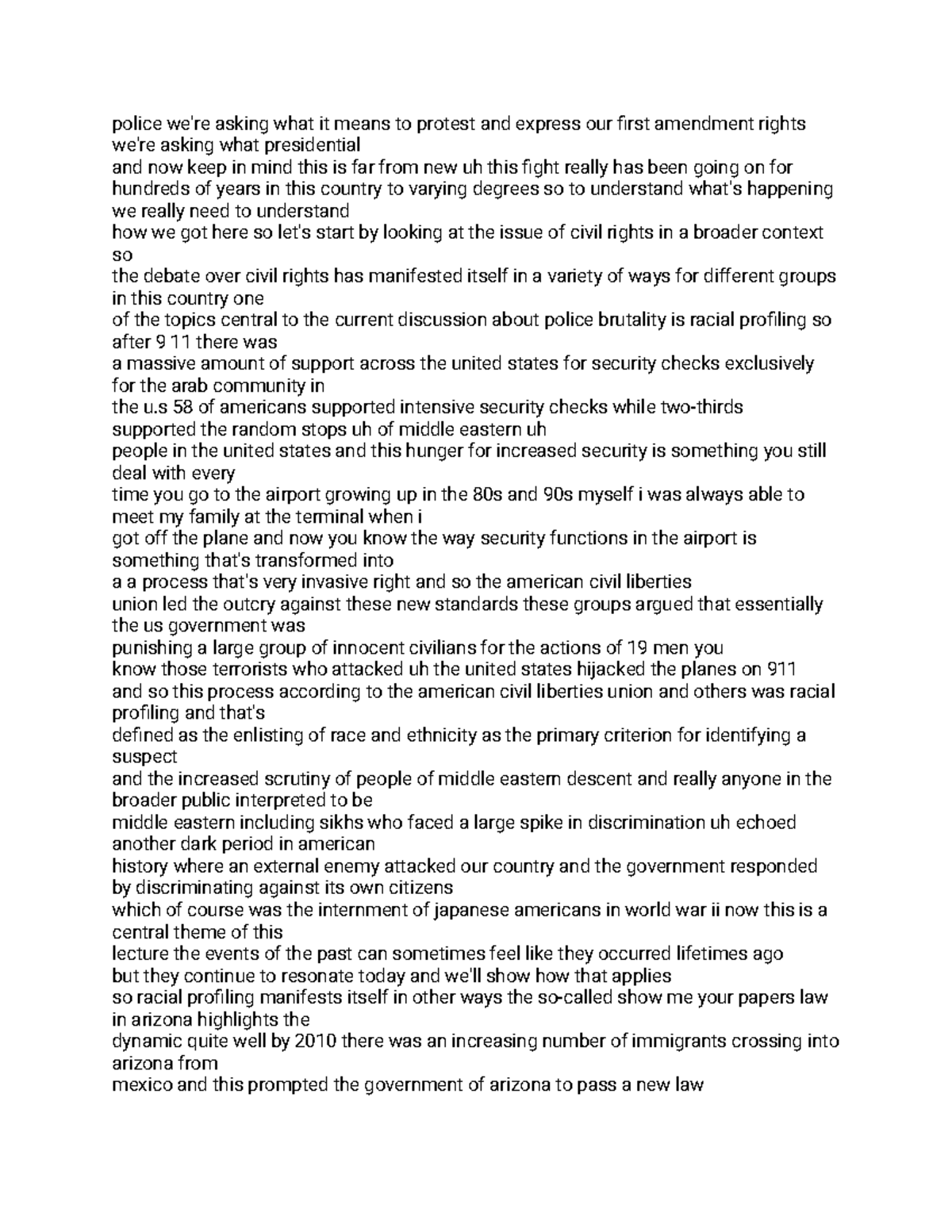 Outline 4 - police we're asking what it means to protest and express ...