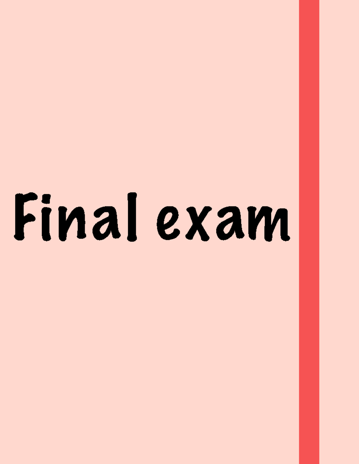 Final Exam - Final exam Vision testing Equipment: -snellen chat or “E ...