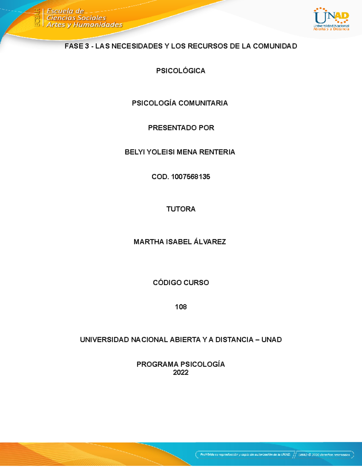 FASE 3 - LAS Necesidades Y LOS Recursos DE LA Comunidad - FASE 3 - LAS ...