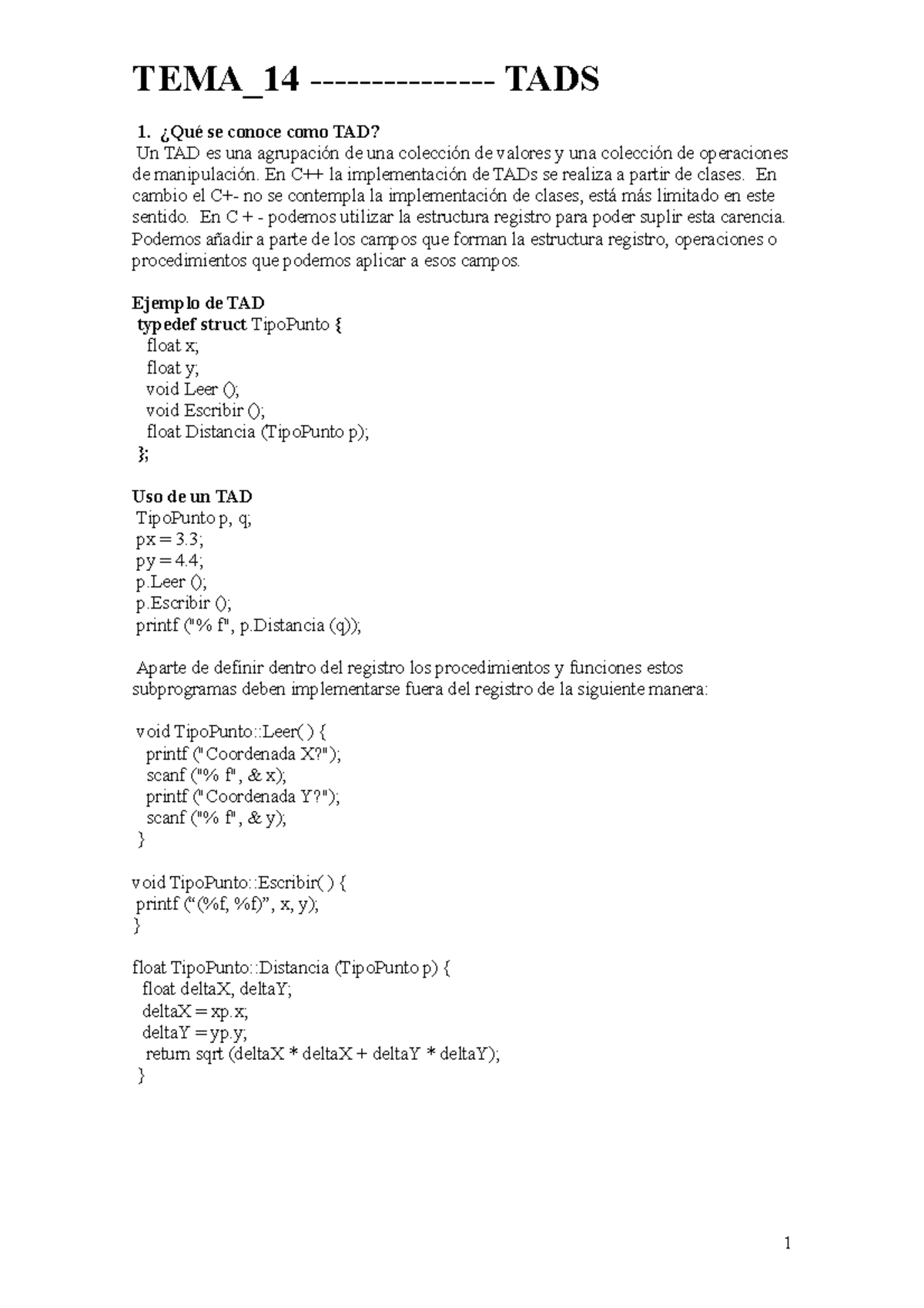 TEMA 14. Tipos abstractos de datos - TEMA_14 - TADS ¿Qué se conoce como ...