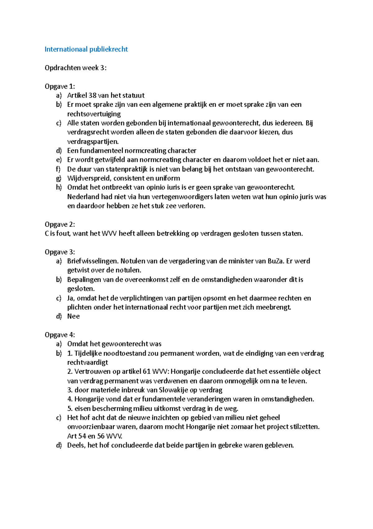 Opdrachten Wg - Wg Aantekeningen - Internationaal Publiekrecht ...