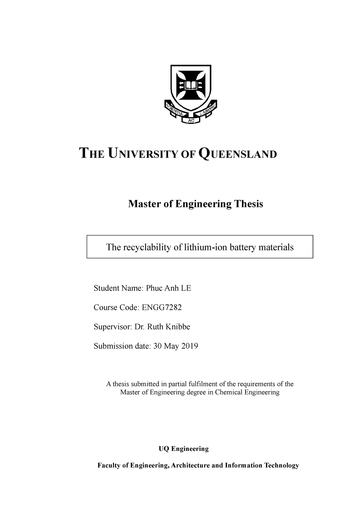 uq engineering thesis