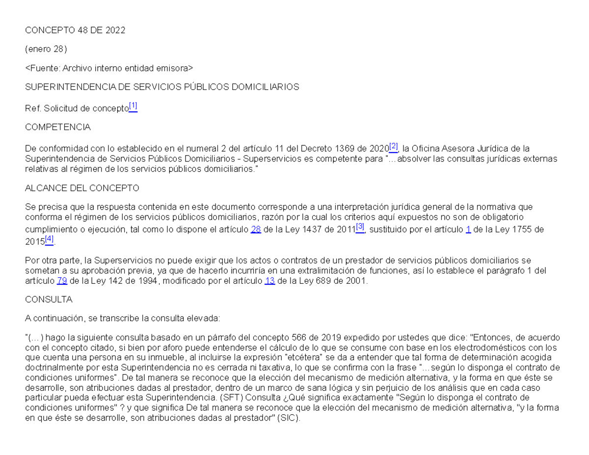 Creg - fdffd - CONCEPTO 48 DE 2022 (enero 28) - Studocu