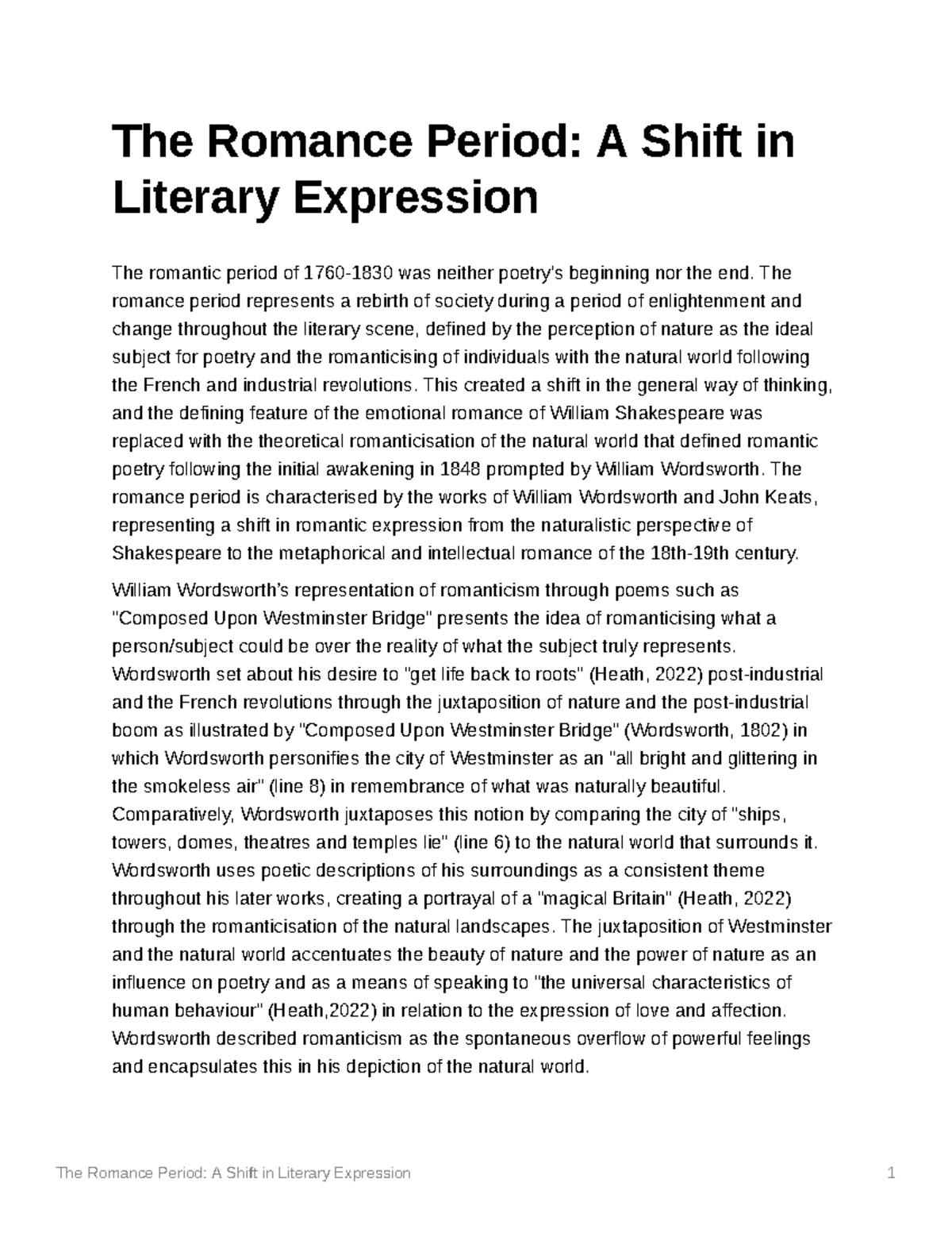 780d71ffa43c4c8a963edd654eab6a53 The Romance Period A Shift in