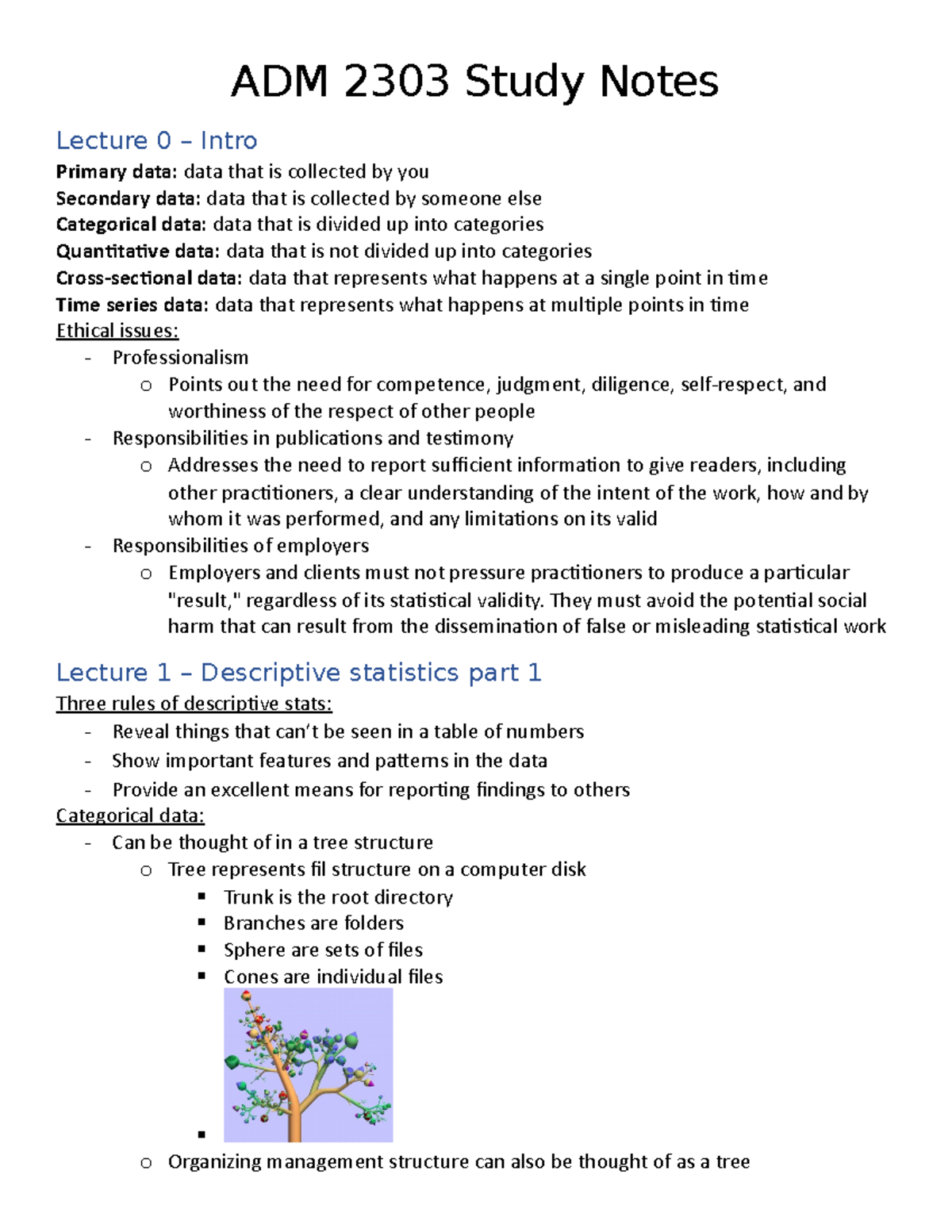 Adm 2303 Study Notes Adm 2303 Study Notes Lecture 0 Intro Primary Data Data That Is Adm 2303 Study Notes Adm 2303 Study Notes Lecture 0 Intro Primary Data Data That Is