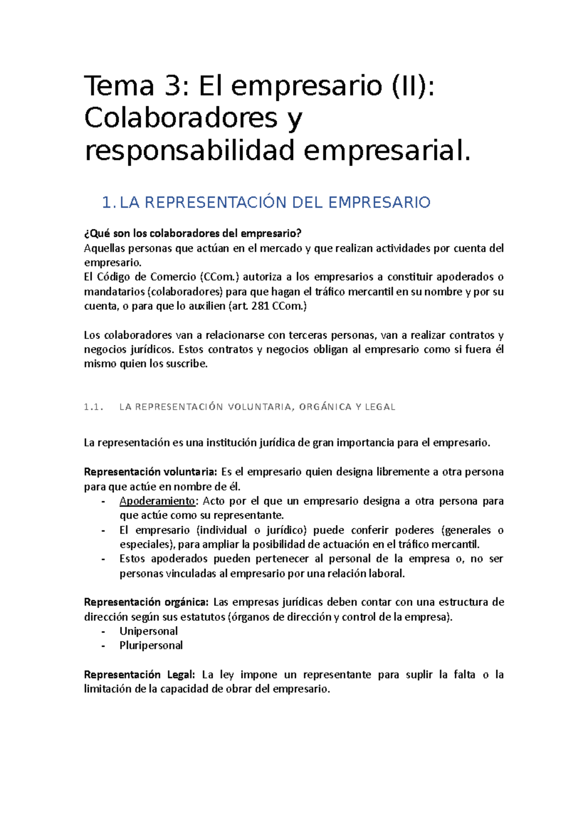 Tema 3 - El empresario (II) - Tema 3: El empresario (II): Colaboradores ...
