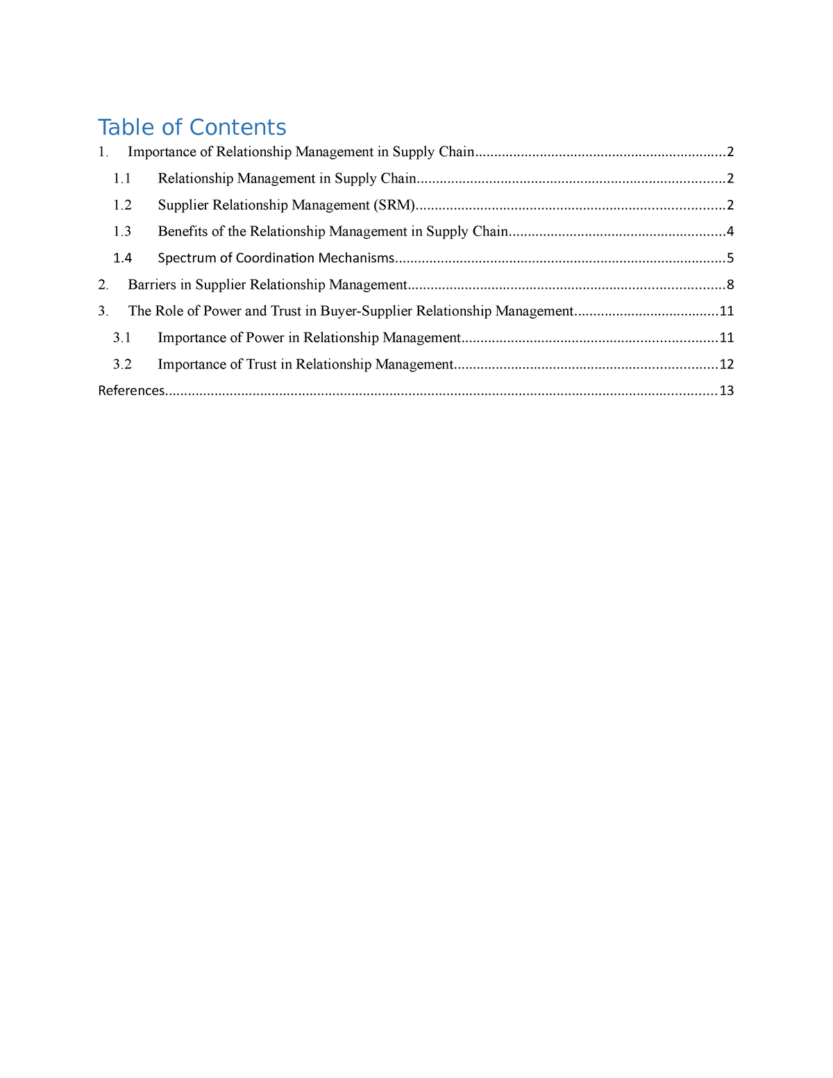 international-supply-chain-management-and-reporting-table-of-contents