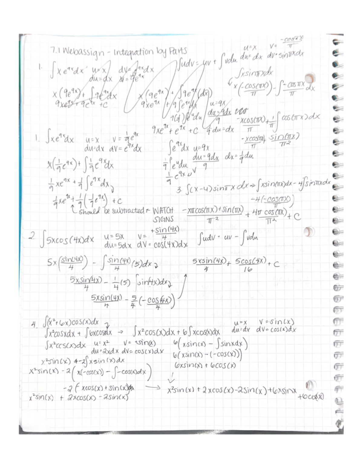 Integration By Parts - Practice - MA-UY 1124 - Studocu