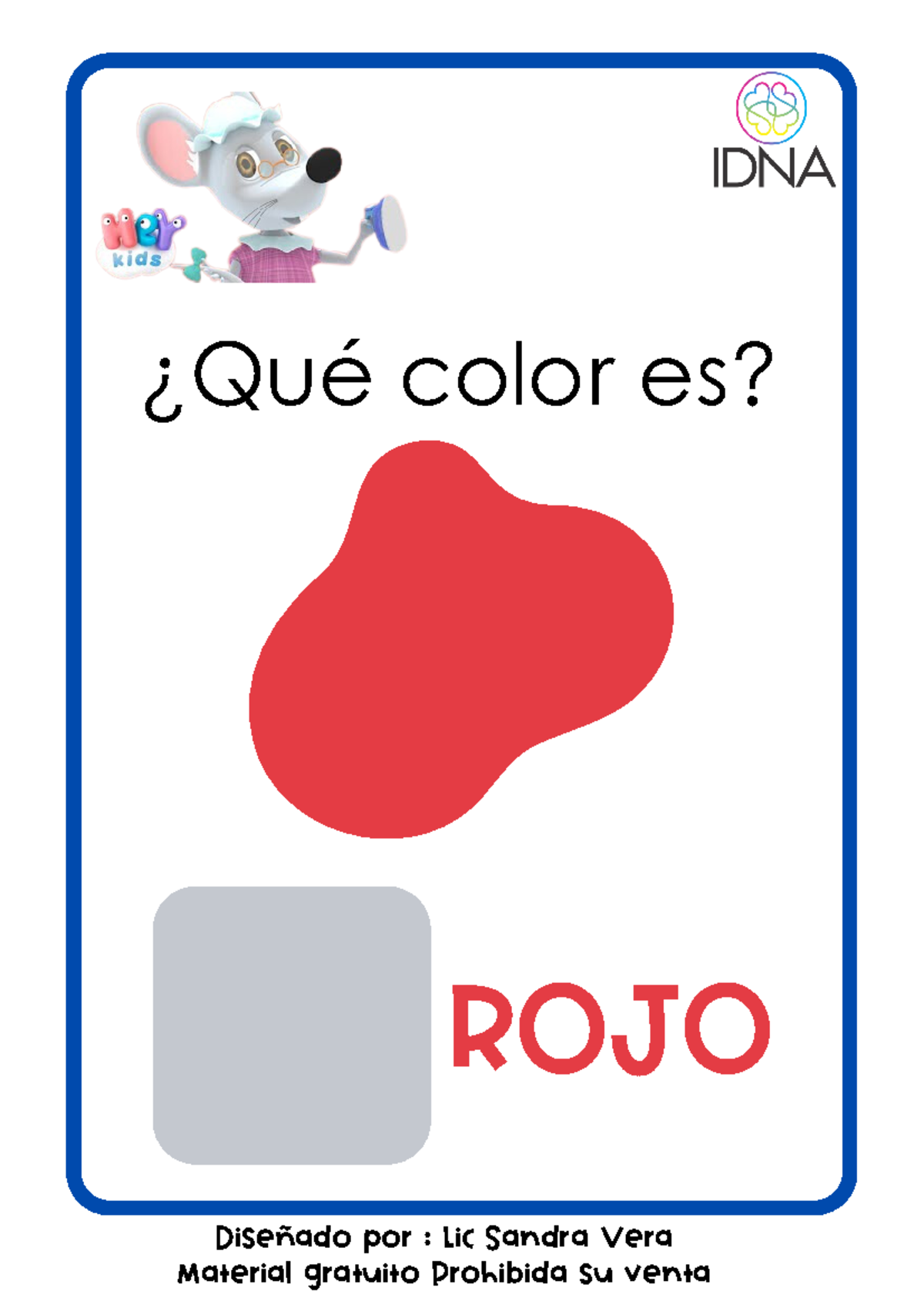 Colores inicial - ciencia Y tecnologia - ¿Qué color es? ROJO Diseñado ...