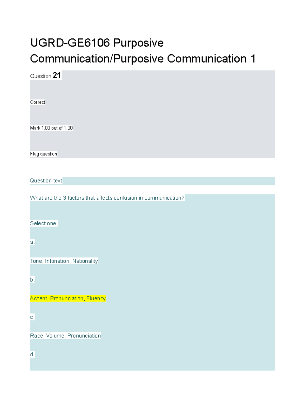 Purposive Communication - Prelim- Exam 2021 - UGRD-GE6106 Purposive ...