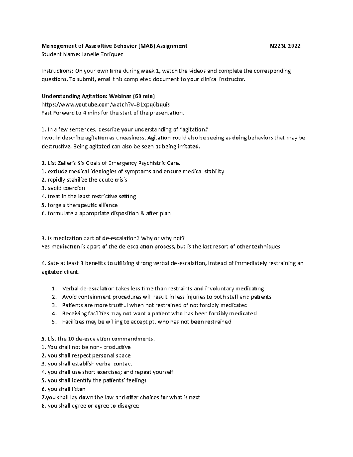 MAB 2021 mab worksheet Management of Assaultive Behavior (MAB