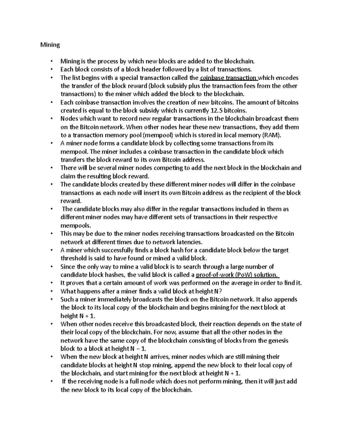 FIN 639 Mining - Lecture notes 26 - Mining Mining is the process by ...