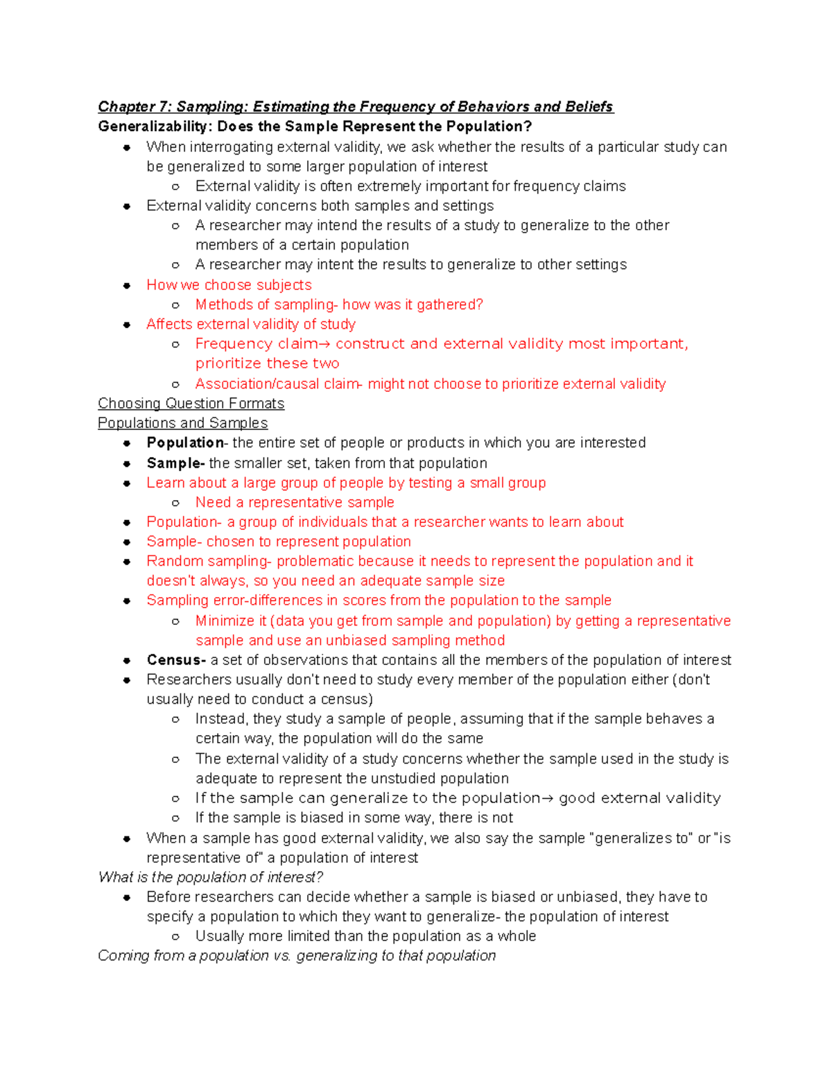 CH7 - PSYC3980 with Trina Cyterski - Chapter 7: Sampling: Estimating ...