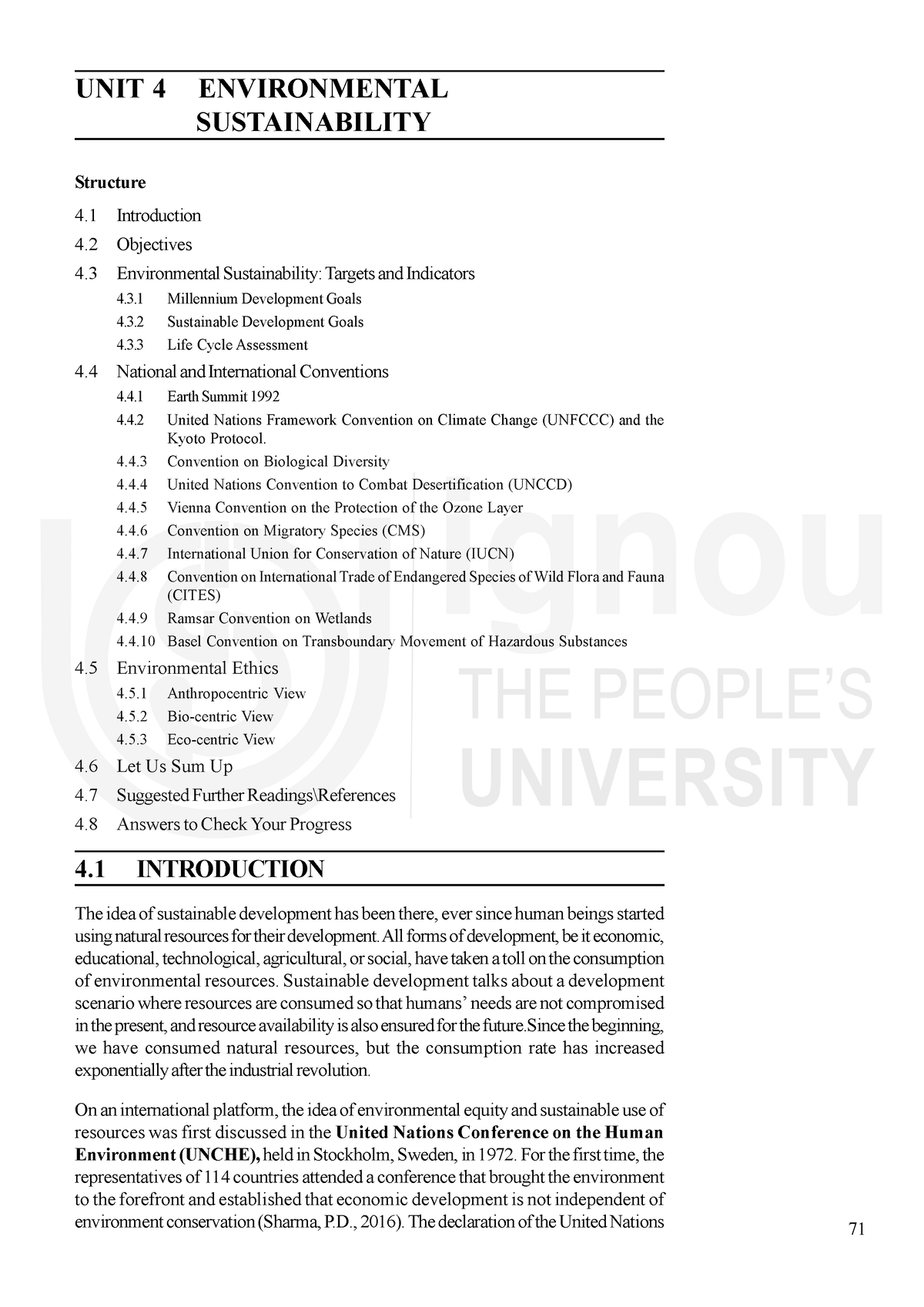 Unit-4 - Concept Of Environmental Science - Environmental Issues UNIT 4 ...