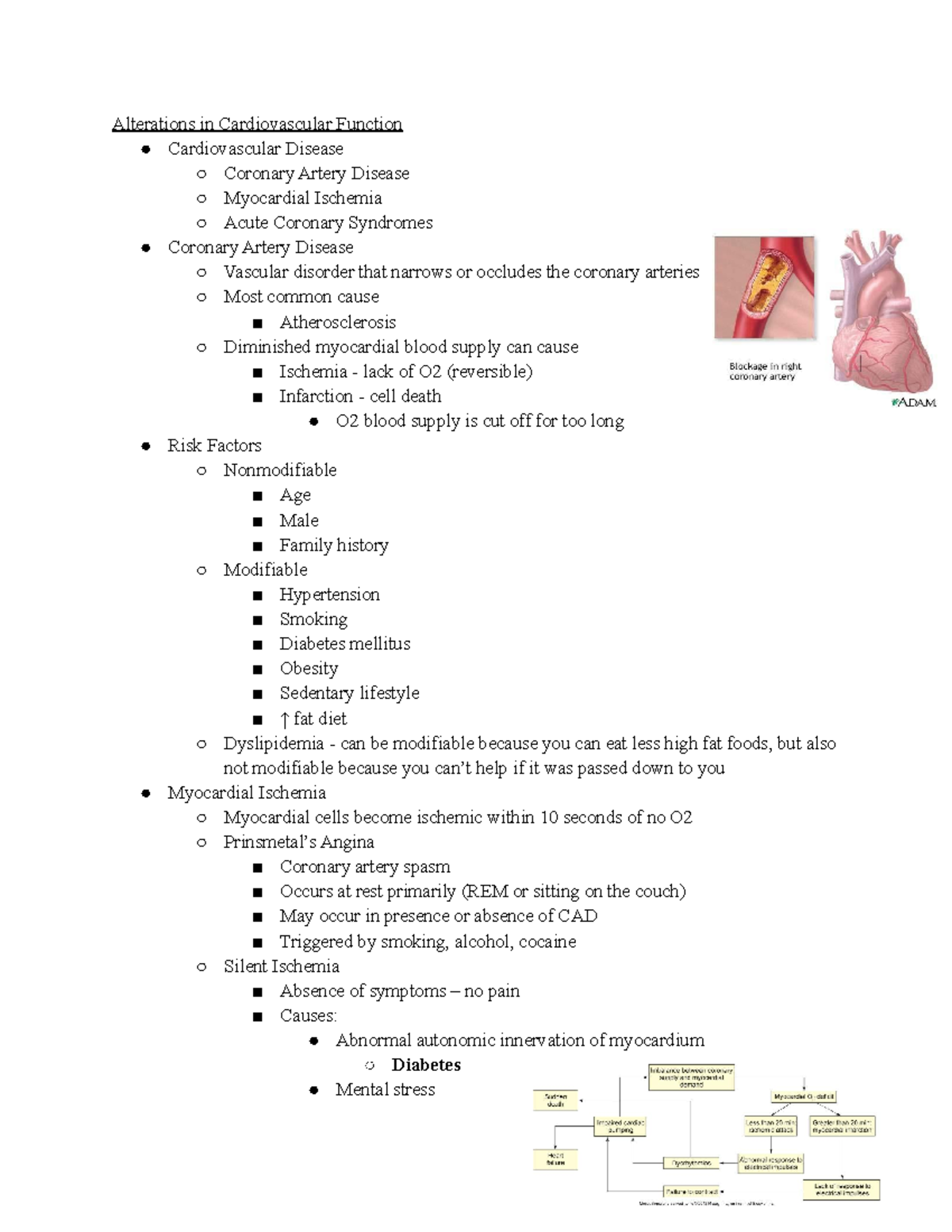 Week 7 Unit 2 - Laura Henson - Alterations in Cardiovascular Function ...