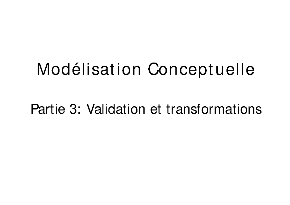 BDA 02b Validation - course 2 part 2 - Modélisation Conceptuelle Partie ...