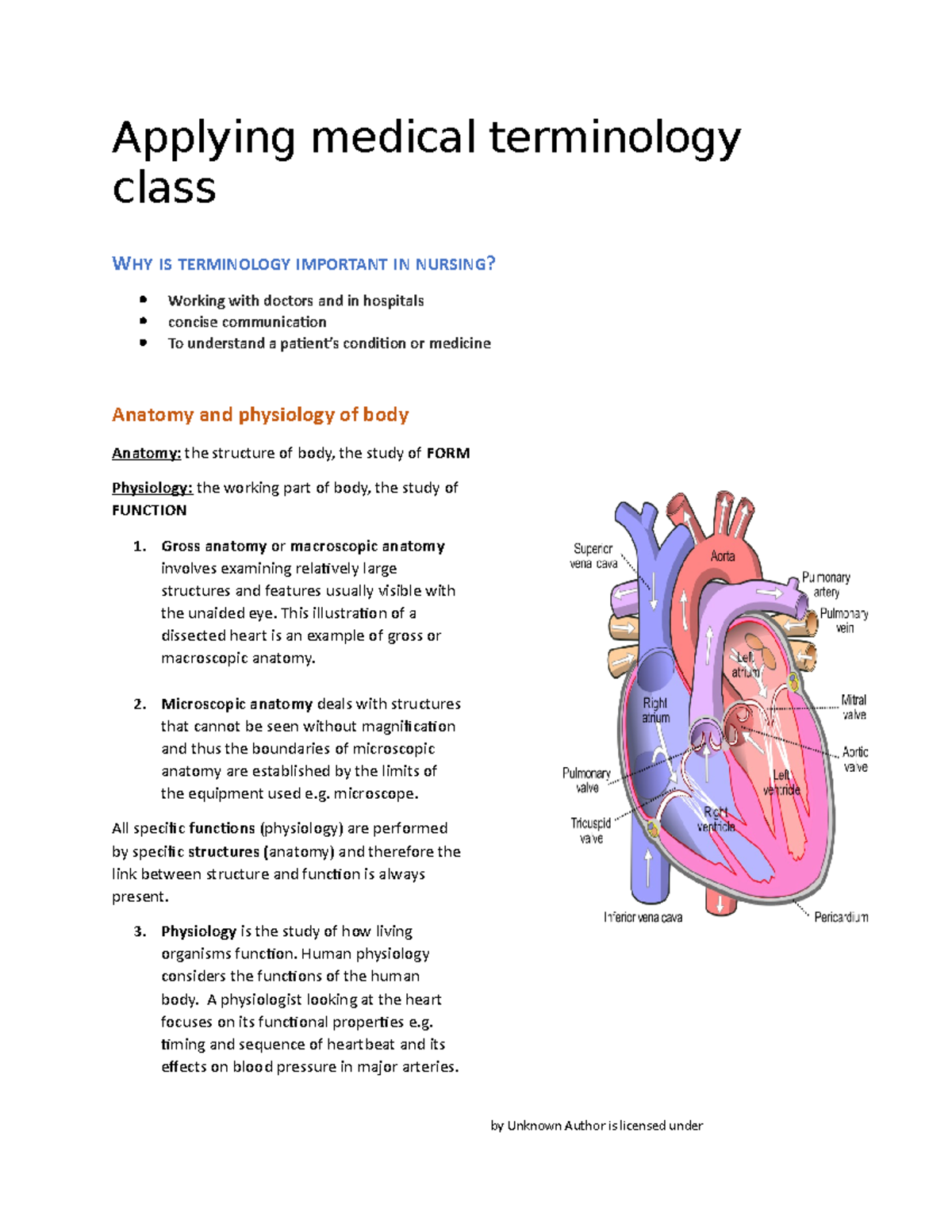 Anatomy and Physiology + Medical Terminology Applying medical Anatomy and Physiology + Medical Terminology Applying medical