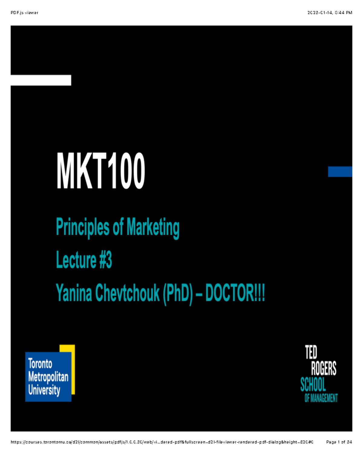 Mkt 100 Chapter 1 - Notes - - Studocu