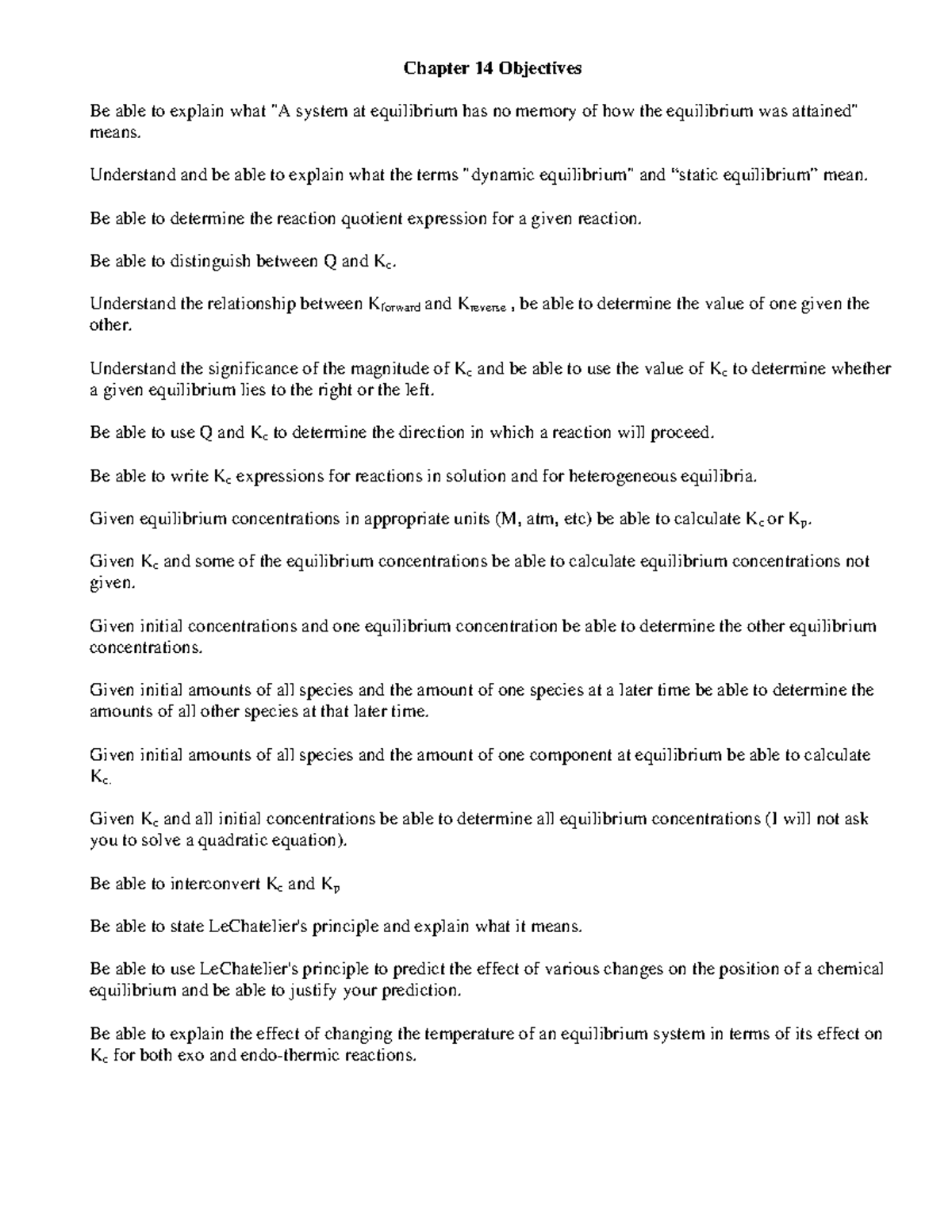 Objectives Chapter 14 - Chapter 14 Objectives Be able to explain what ...