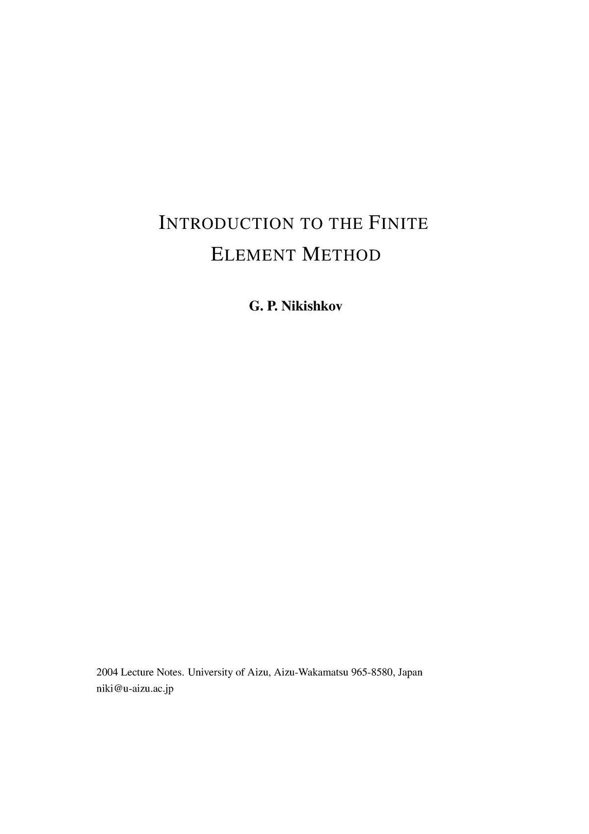 Pendahuluan Tentang FEM - INTRODUCTION TO THE FINITE ELEMENT METHOD G ...