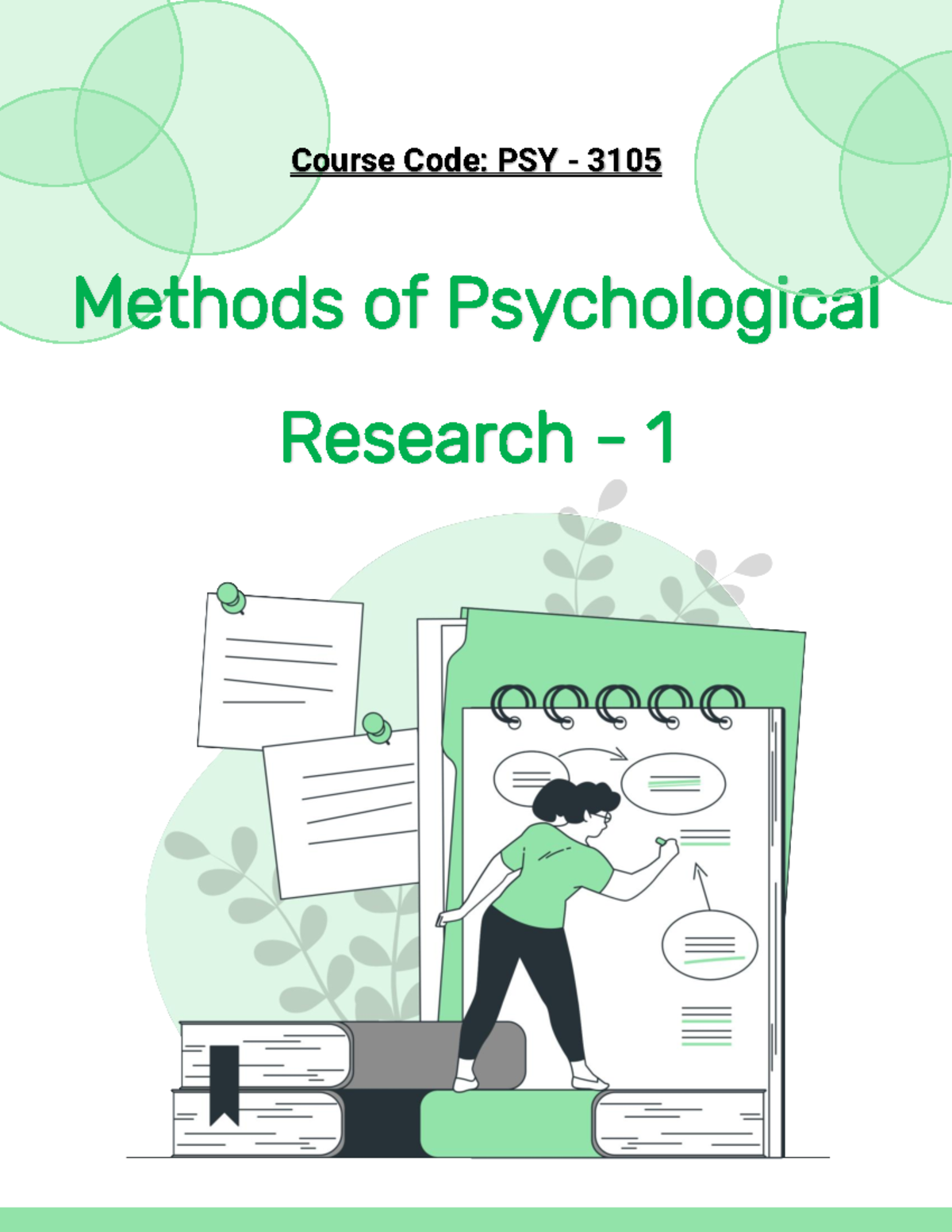 MPR Introduction Note - Course Code: PSY - 3105 Methods of ...