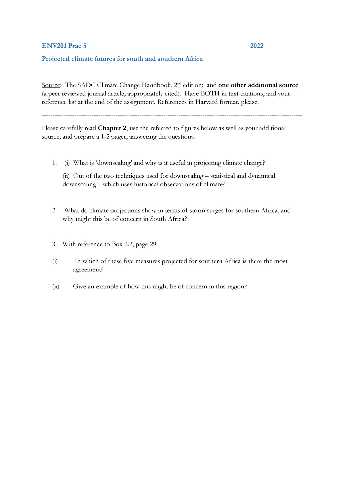 ENV201 Prac 5 2022 - designed to help prepare for exams and assignment ...