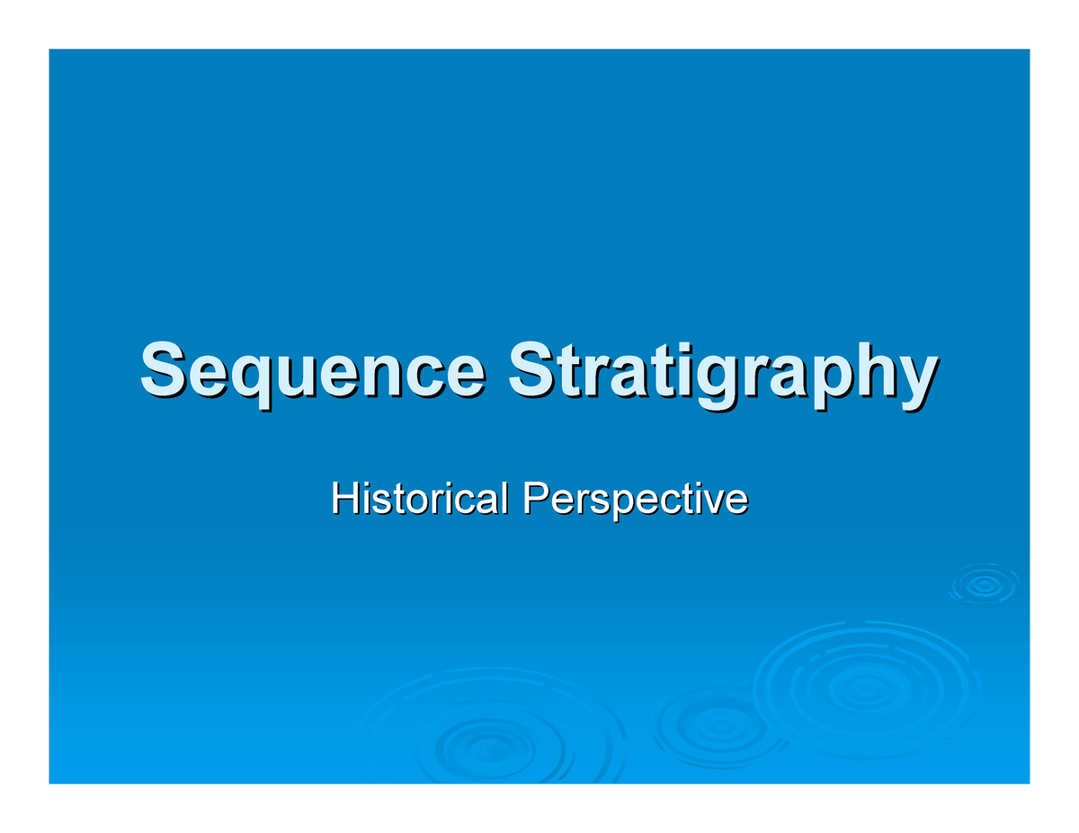 SS-1 - Very Useful In Stratigraphy Course - Sequence ...