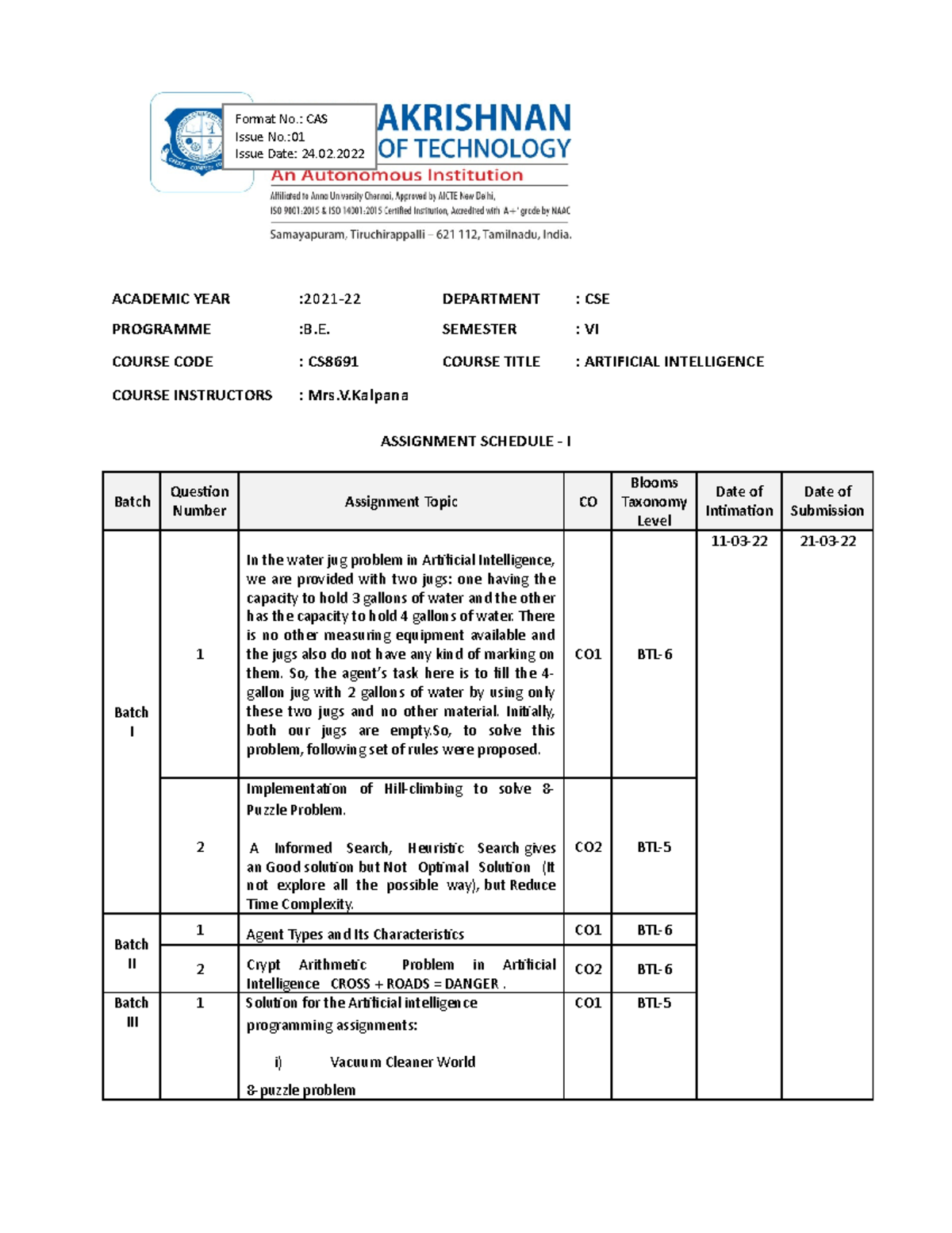 Assignment -AI 1 26682031117780 ae904b5948930 b4c0e - ACADEMIC YEAR ...