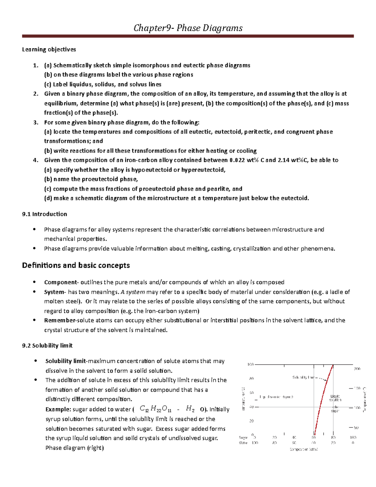 Chapter 9-Phase Diagrams - Chapter9- Phase Diagrams Learning Objectives ...