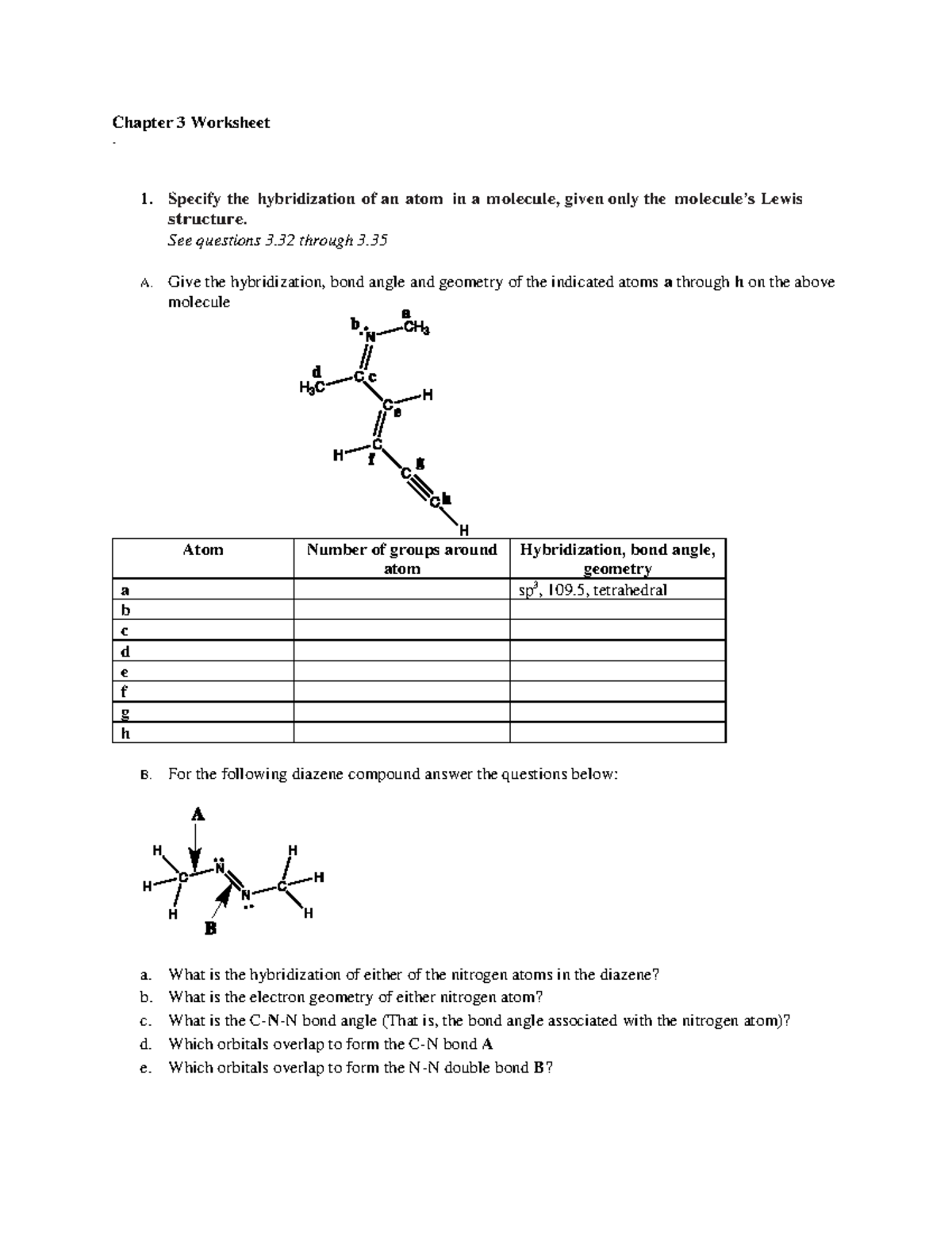 Chapter 3 Worksheet - Chapter 3 Worksheet . 1. Specify the ...