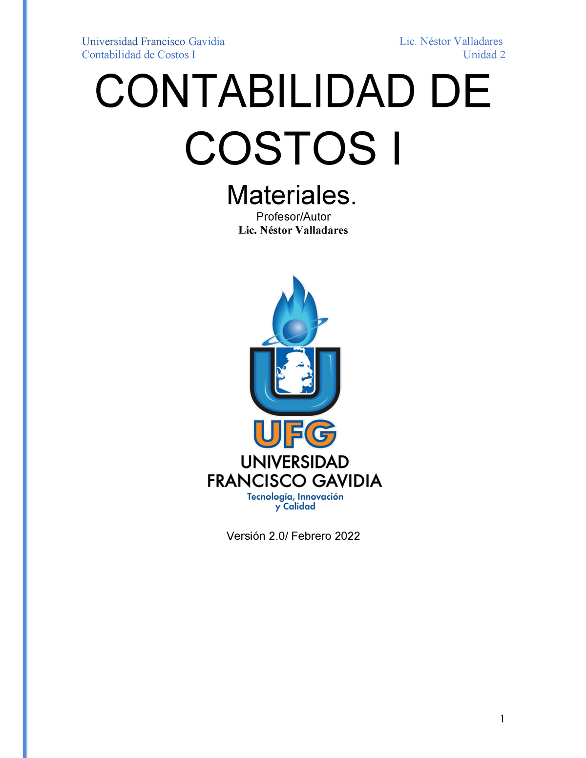 Materiales De Contabilidad De Costos Contabilidad De Costos I Unidad 2 Contabilidad De Costos 5303